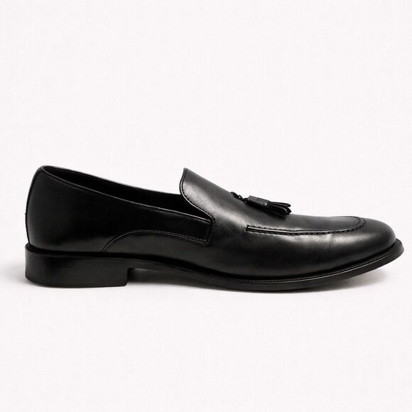 Johnston & Murphy Mens 13M Black Leather Tassel Loafers Dress Shoes main image 7